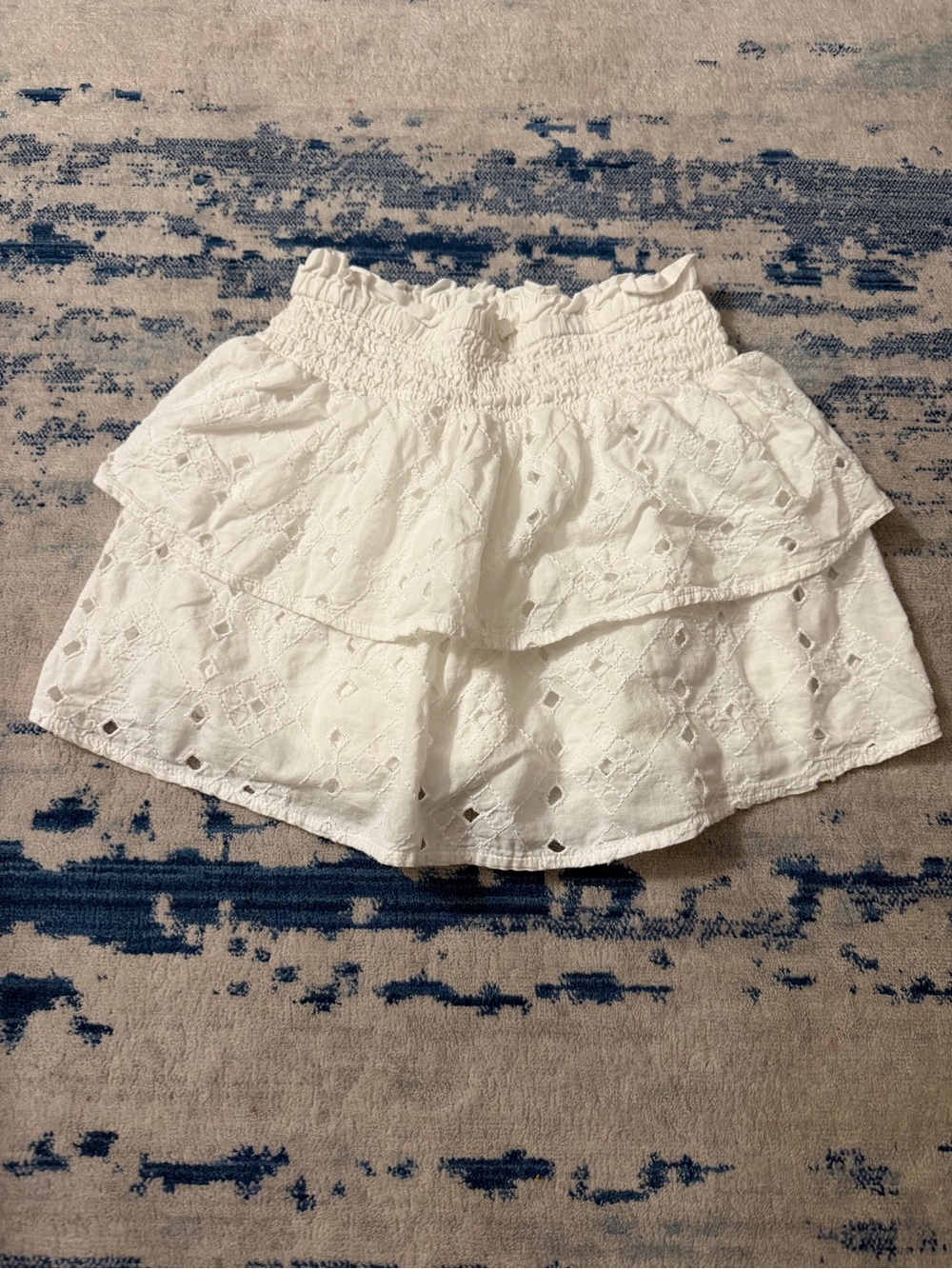 Abercrombie Kids White Eyelet Skirt Skort Size 7-8